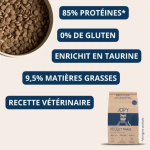 Croquettes Jopy chat stérilisé adulte ou senior - Poulet