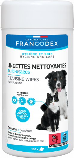 Lingettes Nettoyantes Multi-Usages Chien & Chat- Francodex
